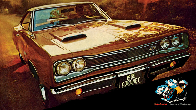 Above: 1970 Super Bee from Dodge Scat Pack brochure.